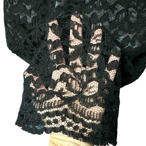 Lace overlay sleeveless midi fit'n'flare dress princess seams YKK invisible zip - Picture 7 of 9